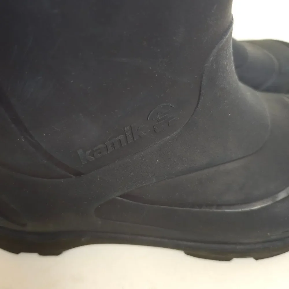 Kamik Footwear Snobuster1 Insulated Snow black Waterproof Rubber Rain Boots Sz 5